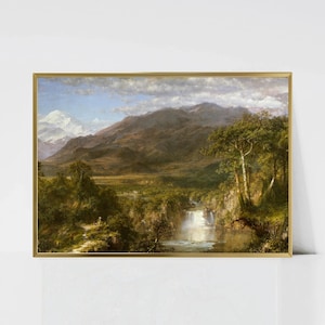 Frederic Edwin Church | Das Herz der Anden - 1859 | Leinwand Poster Wand Kunst | Wohnkultur|Landschaftsmalerei|Ölgemälde| Digitaler Download