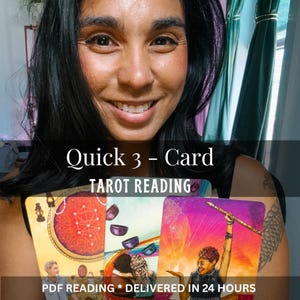 Snel tarotlezen met 3 kaarten, binnen 24 uur geleverd