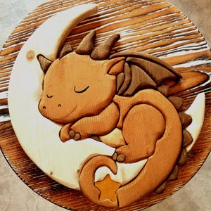 Wzór intarsji na smoka w formacie PDF | Plan obróbki drewna piłą taśmową DIY | Szablon dla początkujących | Drewniana sztukateria