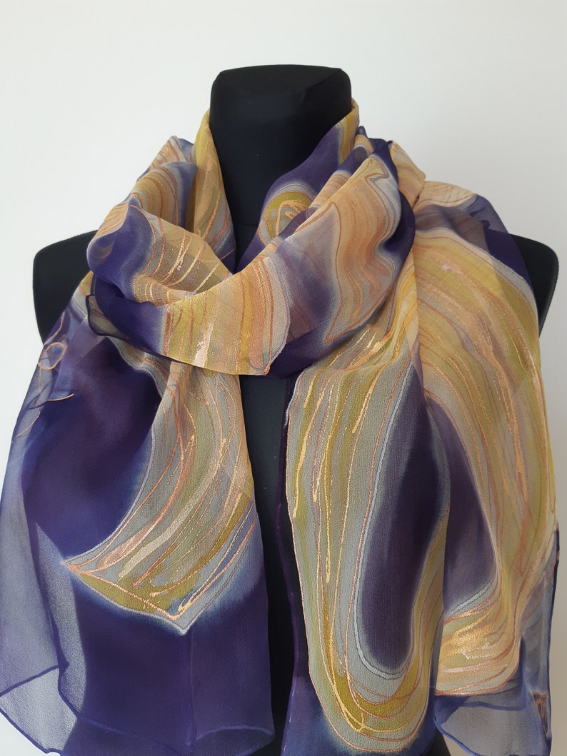 Custom Hand Painted Silk Scarf With a Name You Can Choose. - Etsy