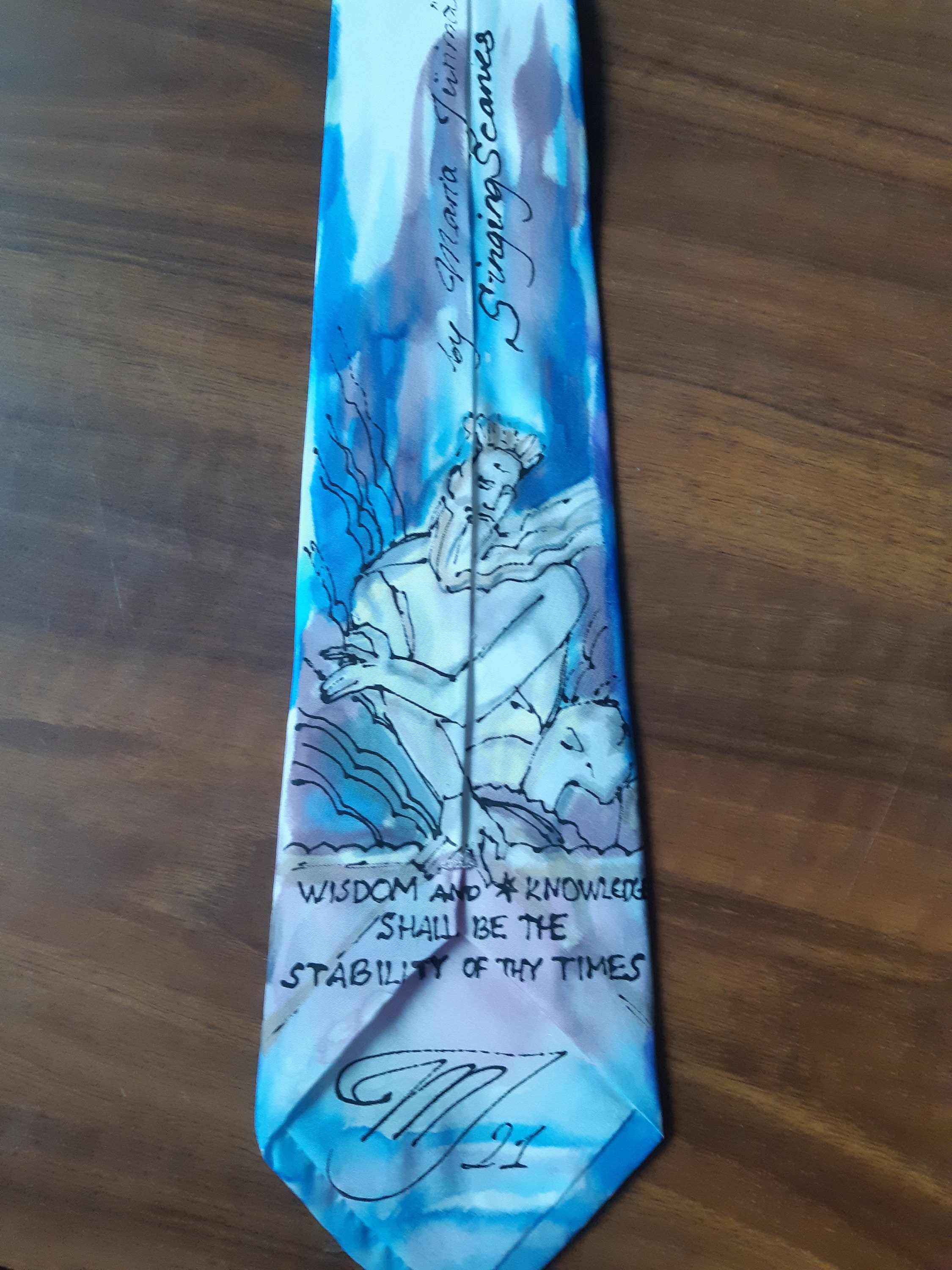 personalised silk tie