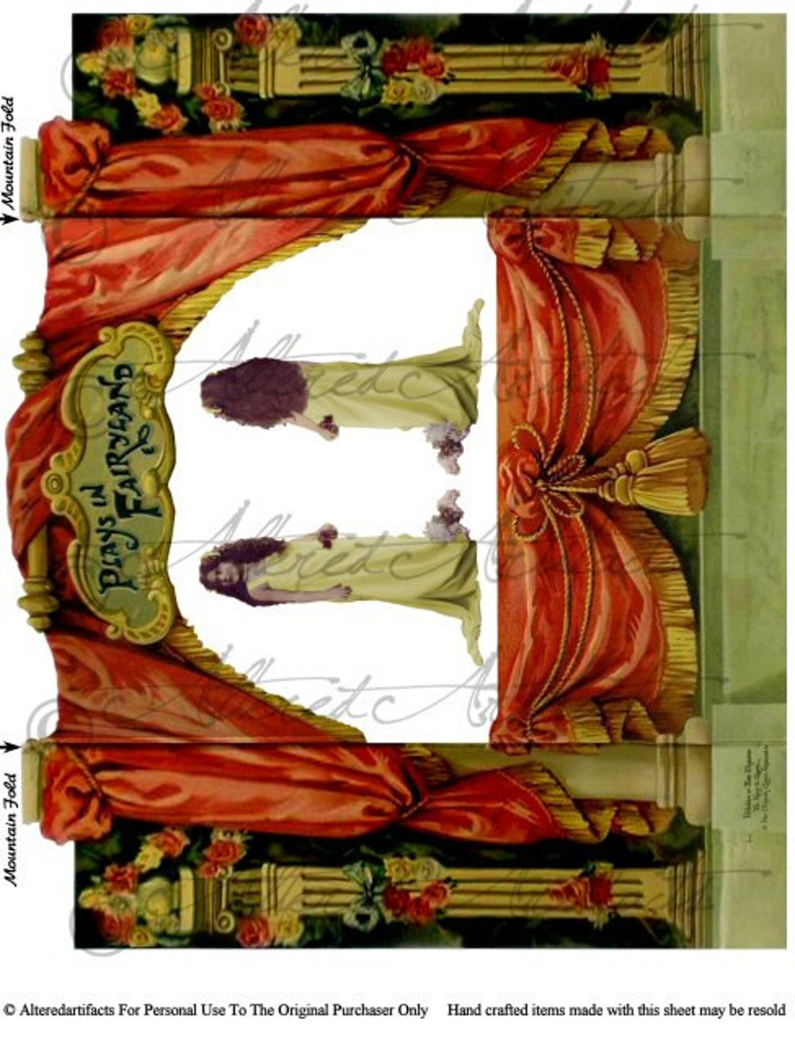 Vintage Fairy Paper Theater Fairyland Printable Puppet Paper - Etsy