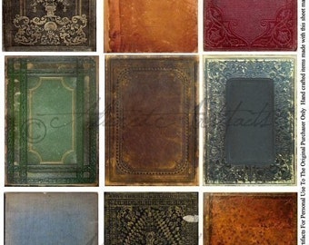 Old Book Vintage ATC Backgrounds Trade Cards Altered Art Aged Steampunk Stained Mixed Tags Albums Grunge Digital Sheet Instant Download