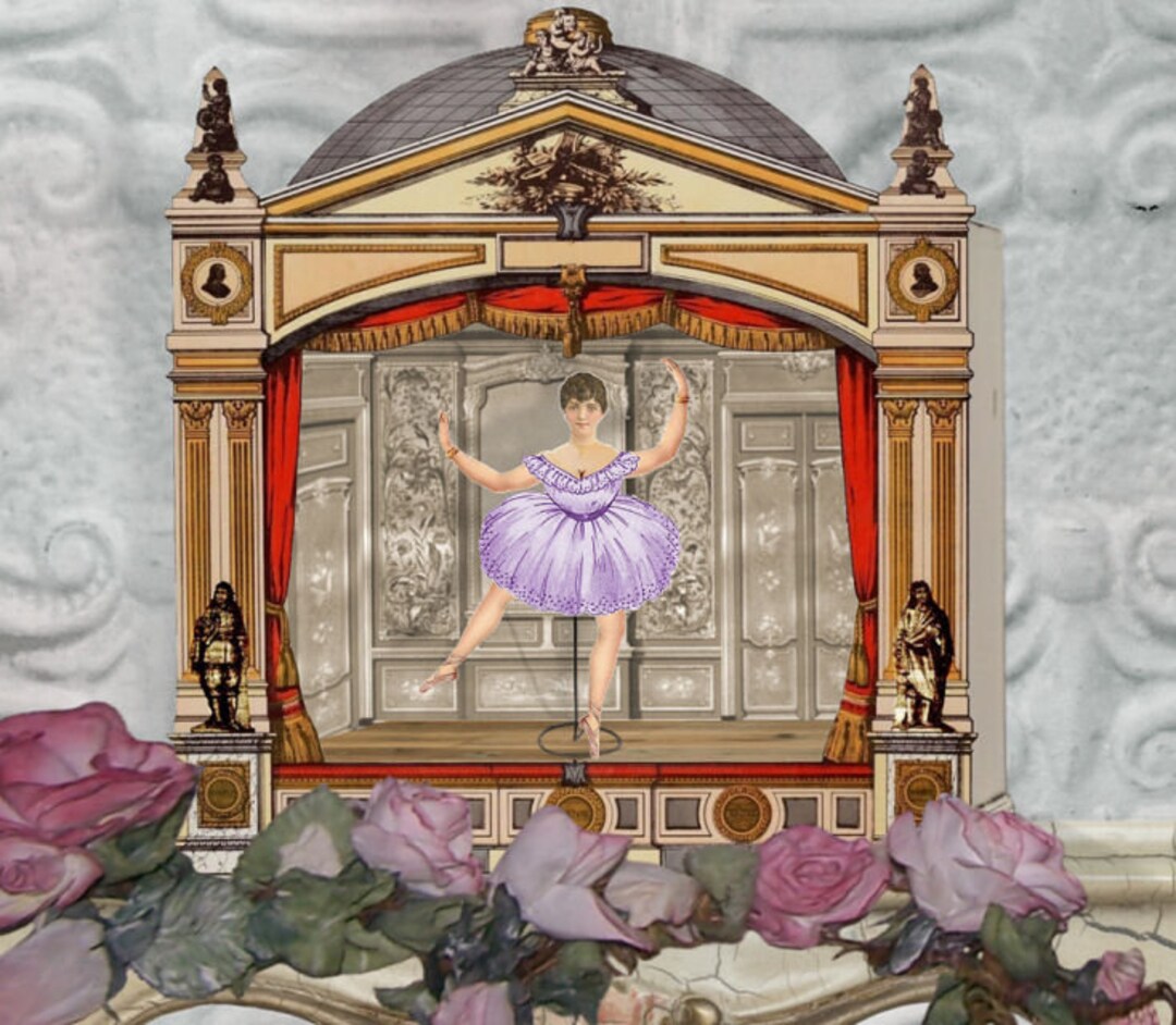 Printable Ballett Paper Puppet Theater Vintage Printable Night at the ...