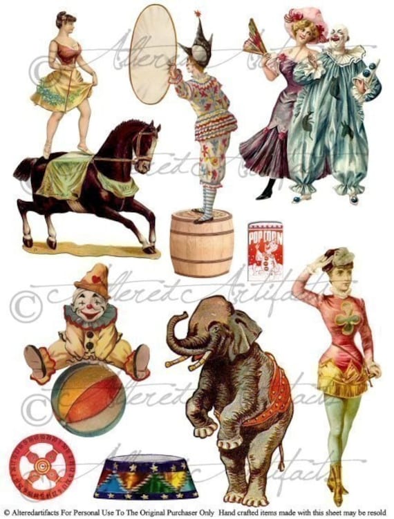 Vintage Scraps - The Circus Vintage Scraps - The Circus