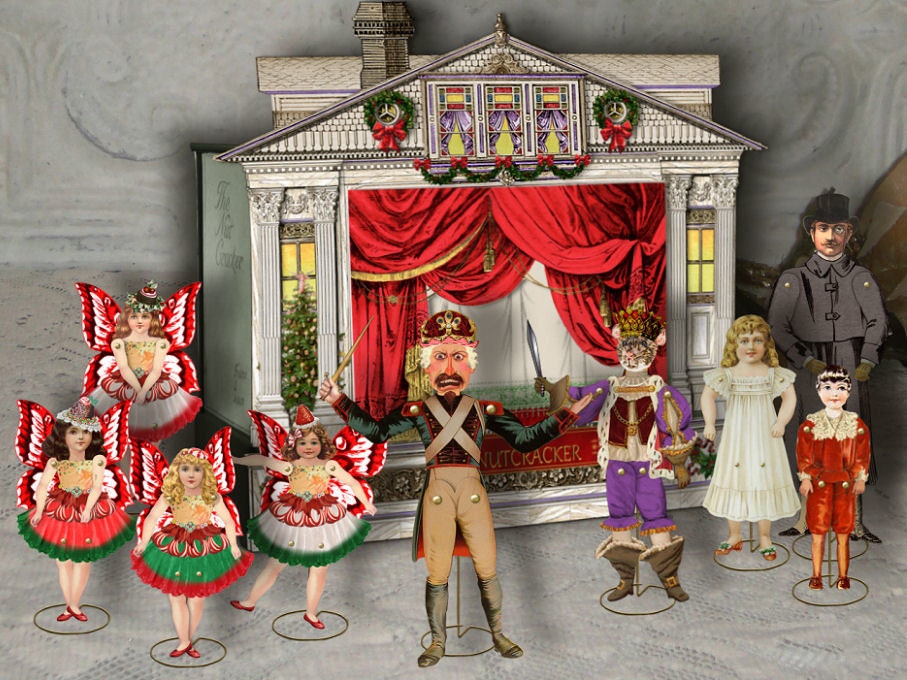 Printable Nutcracker Theater &amp; Puppets Sugar Plum Fairy Puppet | Etsy