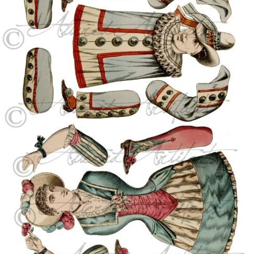 Printable Paper Doll Digital Download Victorian Lady - Etsy