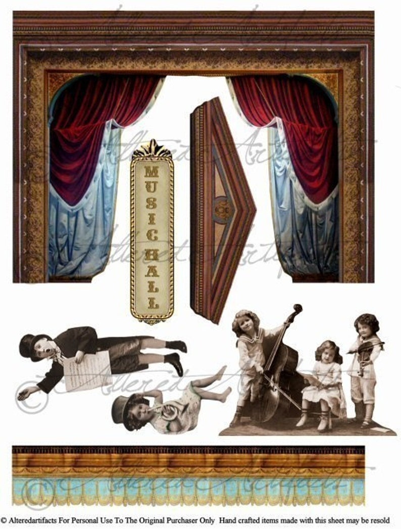 Vintage Steampunk Theater Printable Paper Puppet Paper Doll - Etsy