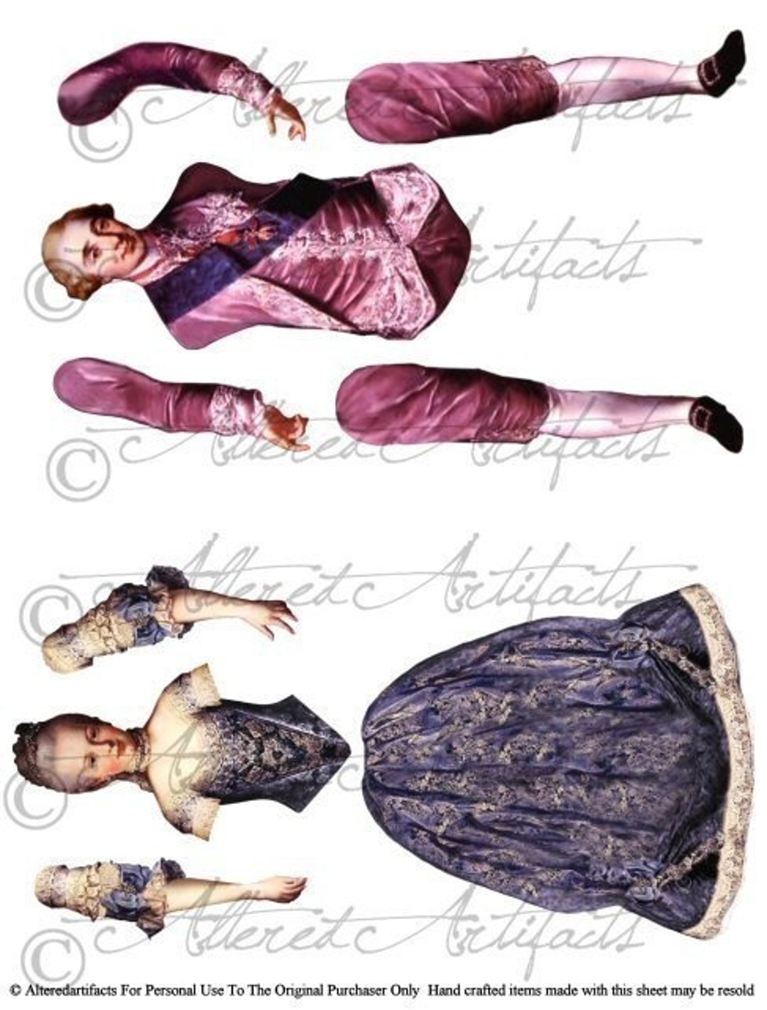 Marie Antoinette Printable Paper Doll and Her Husband Printable ...
