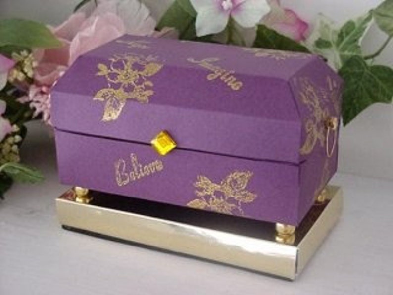 Printable Box Template Jewel Chest Party Favor Box Pattern Etsy