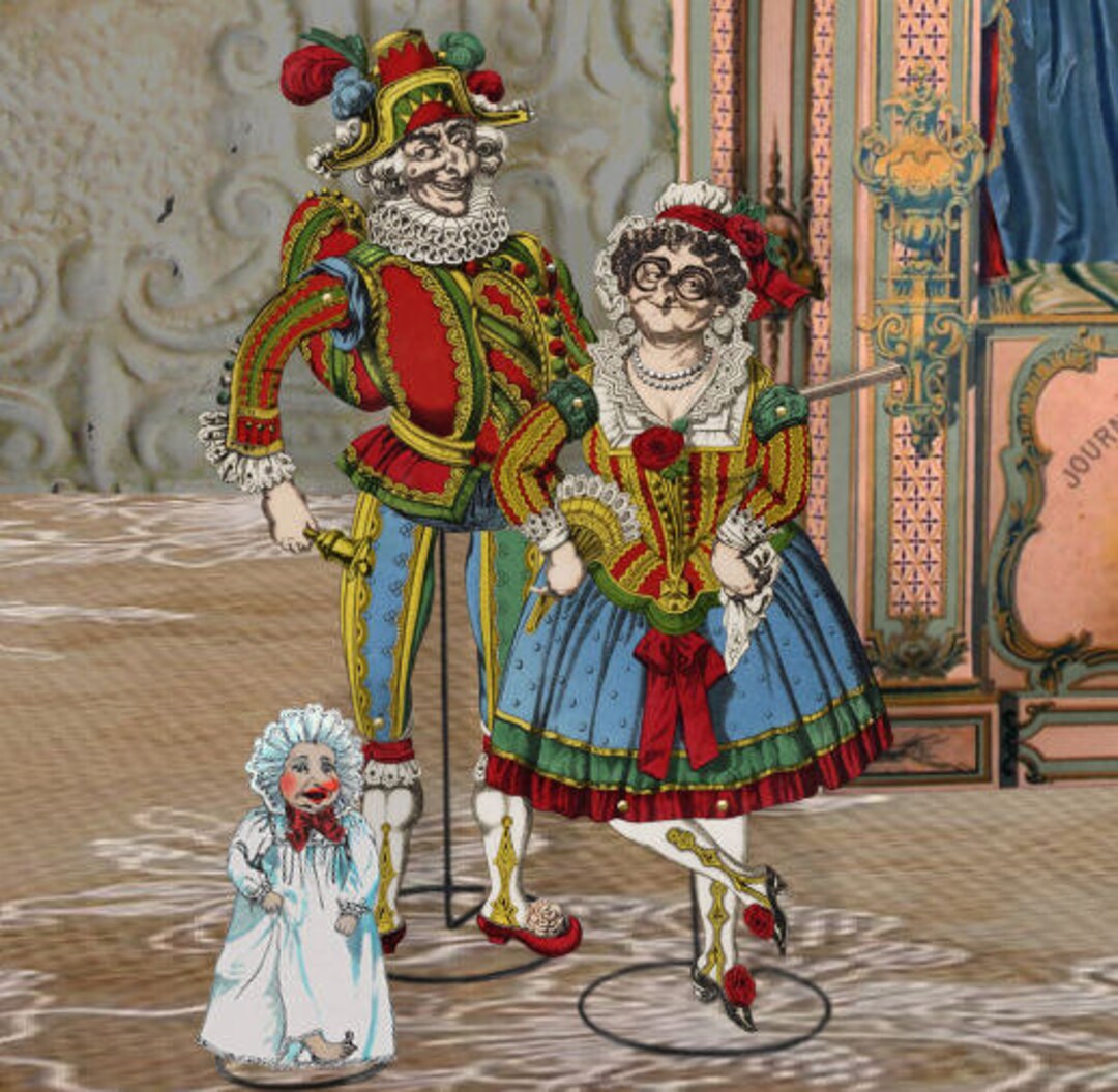 Printable Punch Judy Puppets Printable Articulated Paper Doll Printable