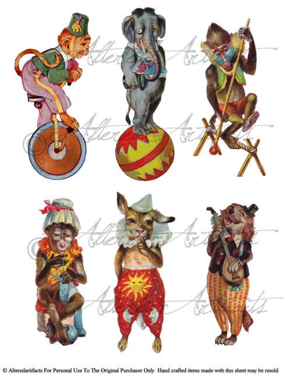 Vintage Scraps - The Circus Vintage Scraps - The Circus