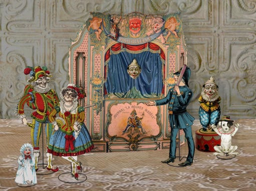 Coffret 5 Marionnettes du théâtre de Guignol – Vieux Lyon Souvenirs