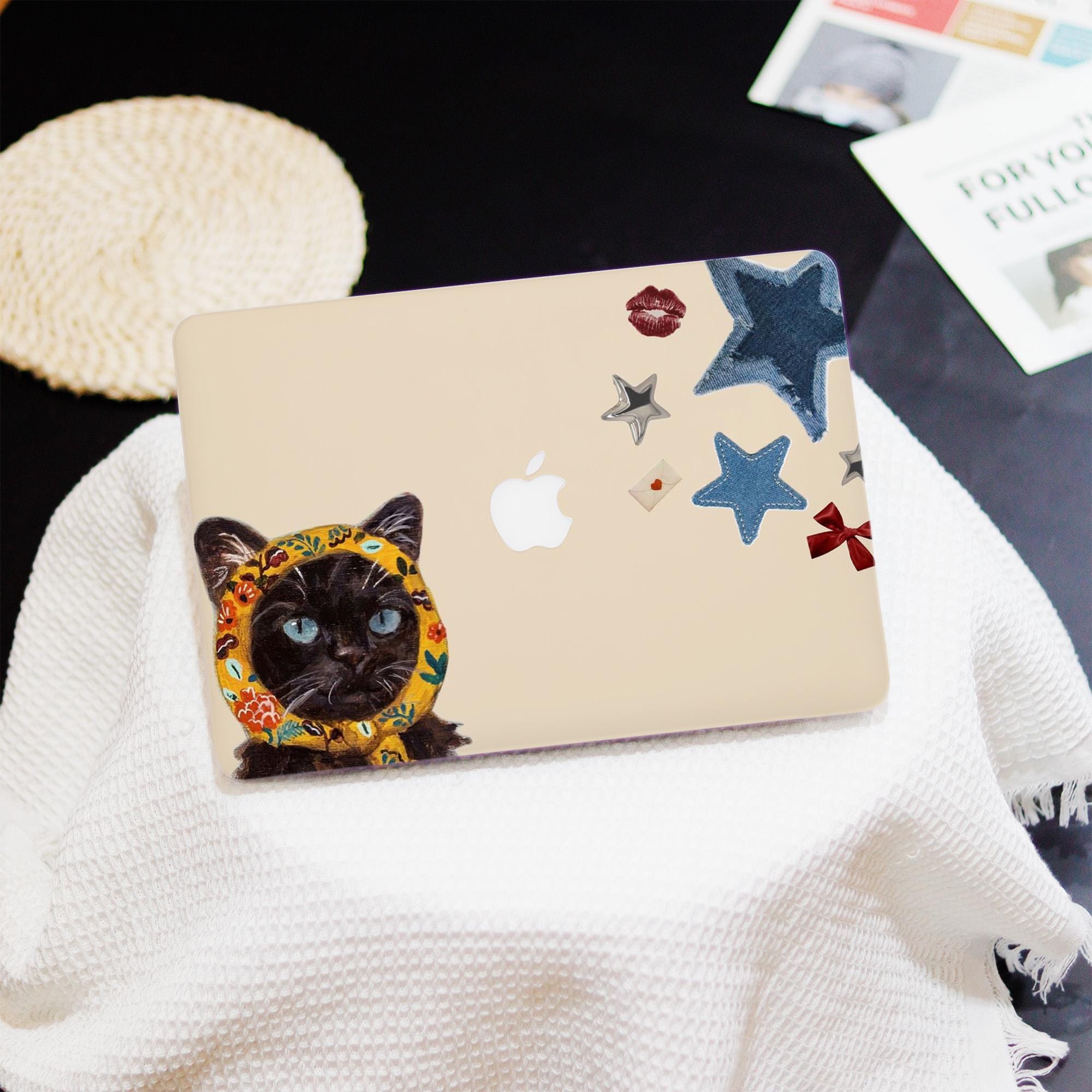 Simple Cat Custom MacBook case, MacBook Pro 16/14 2024, MacBook Air 15, MacBook Air13, MacBook Air11, MacBook Pro 13, MacBook Ret 15/13