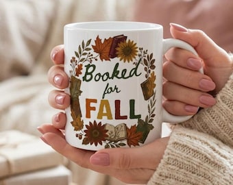 Taza personalizada para amantes de los libros. Taza para amantes de los libros / Regalo otoñal para los amantes de los libros.