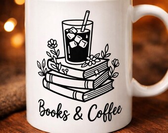 Taza de regalo para amantes de los libros • Taza de café acogedora para lectores • Regalo para lector/a (mujer o hombre) • Taza de café para ratones de biblioteca • Taza de lectura