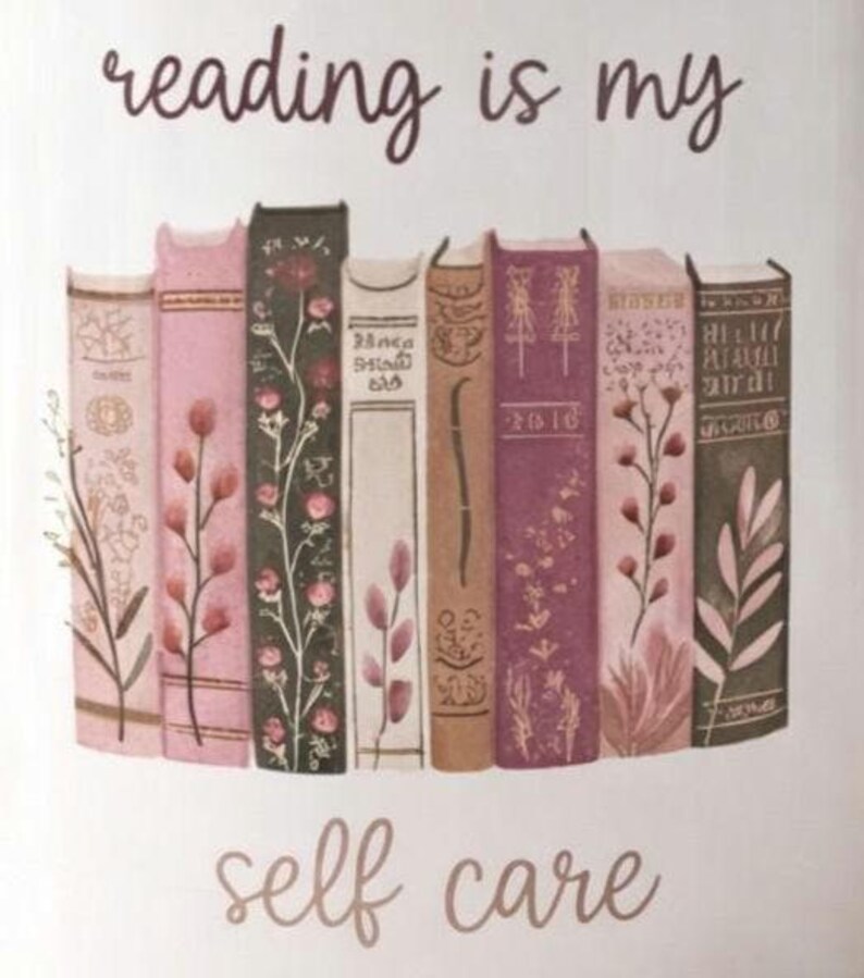 Reading Is My Self Care Mug • Self Care Gift for Her • Introvert Reset Mug • Book Therapy Cup • Mental Health Reader Gift image 2