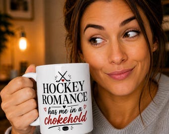 Taza de hockey romántica, regalo para amantes de los libros, taza para lectores de contenido erótico, regalo divertido de hockey, taza para lectores de romance, idea de regalo de Booktok