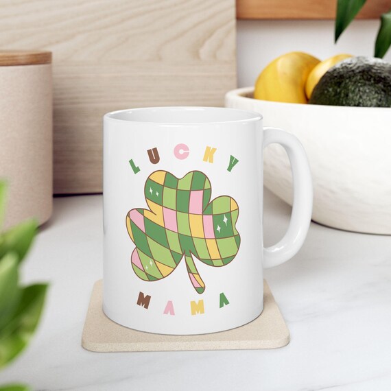 Lucky Mama Shamrock Coffee Mug, St Patricks Day Gift