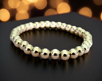 14K gold filled kralenarmband, gold filled, damessieraden, verjaardagscadeau, kerstcadeau, handgemaakt