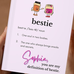 Personalized Friend Journal Custom Best Friend Notebook Cute Gift for Her Thoughtful Friendship Keepsake Unique Present for Bestie Thank You