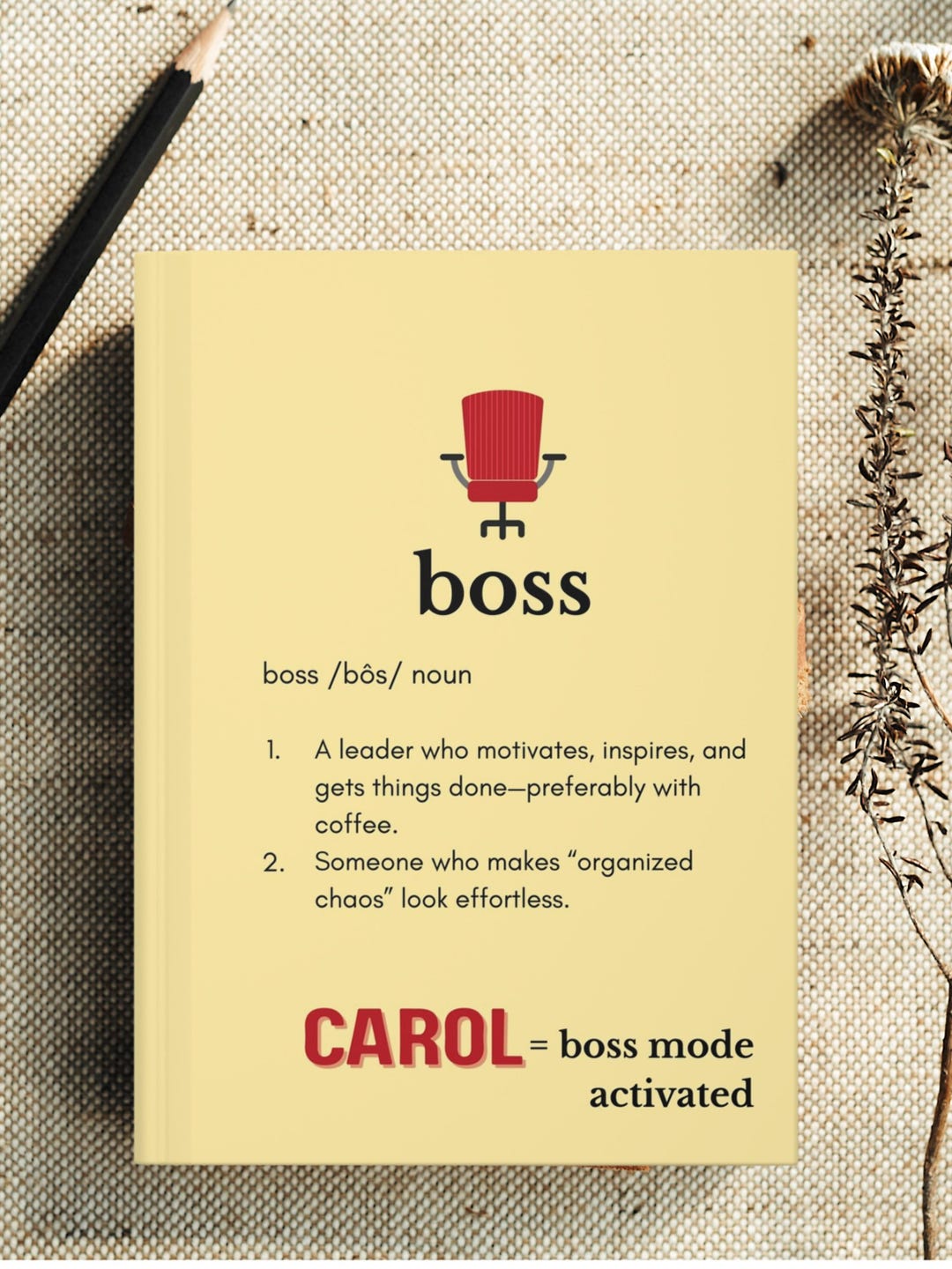 Personalized Work Personalized Work Journal Custom Boss Notebook Cute Gift for Coworker ...