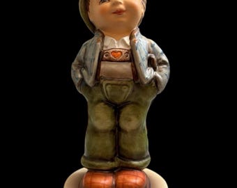 Vintage 1983 Goebel Hummel Hello World Figurine signée #429 Allemagne de l'Ouest