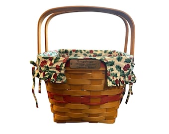 Collection de Noël Longaberger, édition 1995, doublure et protection du panier aux canneberges