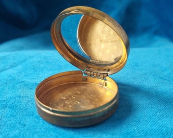 Antik, Vintage, Richard Hudnut, Drei Blumen, Art Deco, Travel Powder Compact
