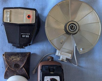 Zusammenstellung von 4 Vintage Kamera Zubehör - Afga Pentax Weston