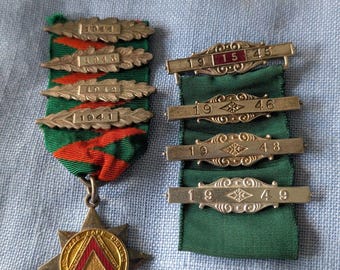 Vintage Safe Fahren Medaille - 8 Jahre - 1941-1949