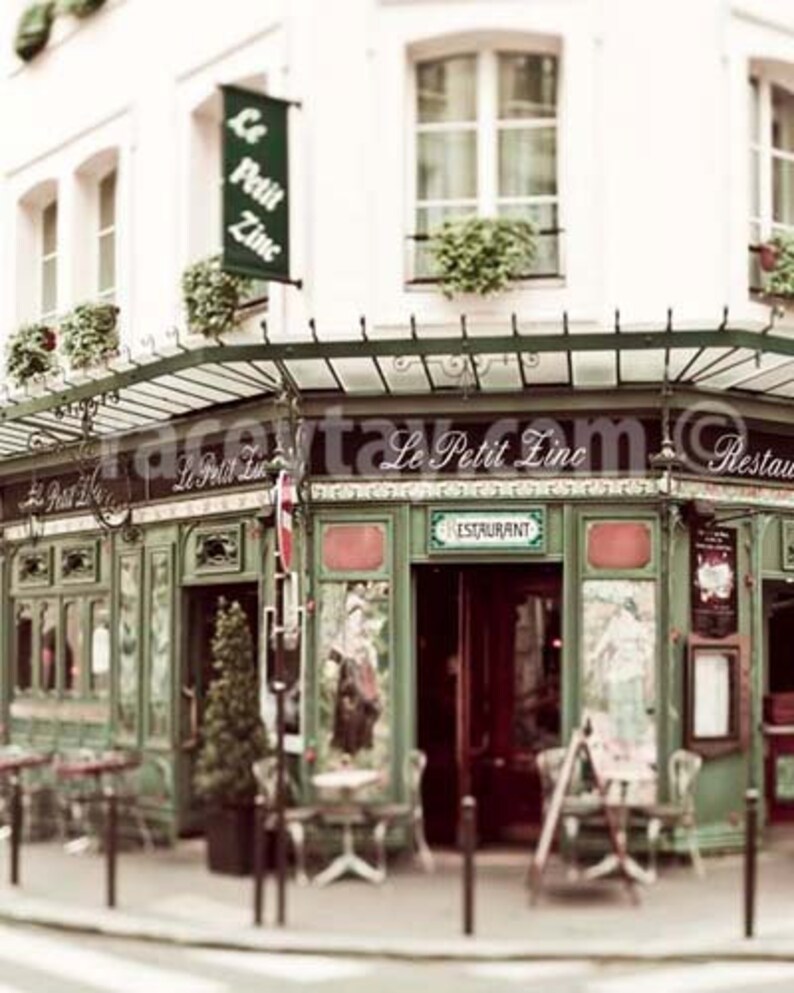 Paris Print Printable Art Le Petit Zinc Paris Photo Etsy