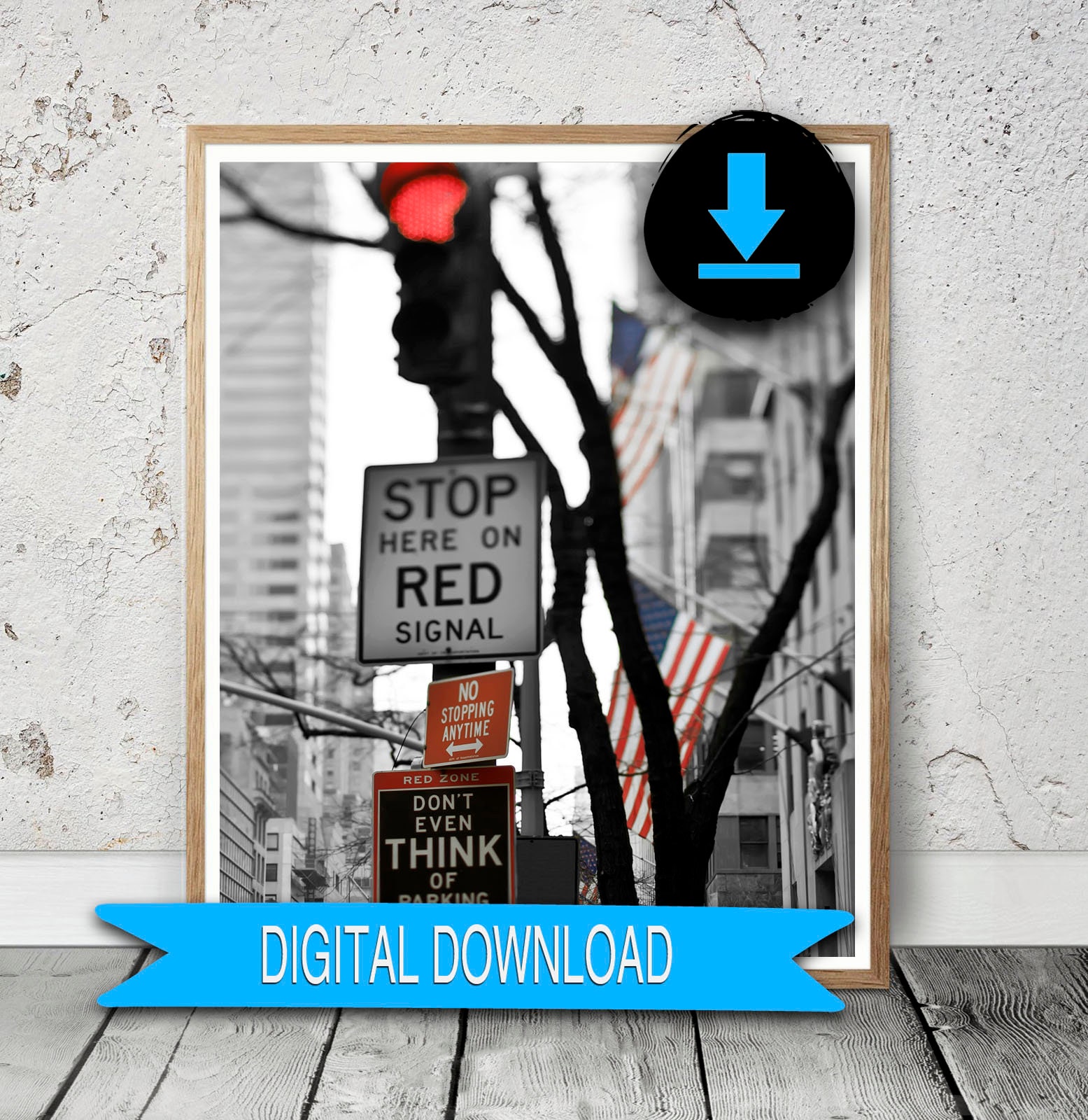 New York Print Set Printable Black White New York Etsy