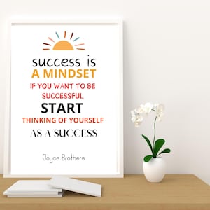 Famous quote, inspiring and encouraging positive affirmation to boost motivation and determination, downloadable poster