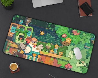 キュートでかわいいカフェデスクマット - 美しいゲーミングマウスパッド、コーヒーショップPCマット、ゲーマー向けの滑り止め耐久性のある大型パッド、オフィスの装飾ギフト