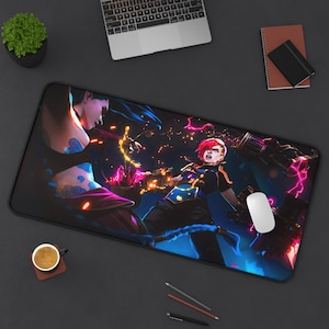 Jinx Desk Mat | League of Legends Desk Pad | Arcane Mousepad | LoL Gaming Mat | PC Gaming Desk Mat | Non-Slip | Durable | Gamer Gift