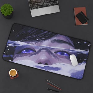Anime Aesthetic Deskmat | Gaming Mousepad | Cool PC Mat | Non-Slip Durable Large Pad for Gamers | Custom Office Decor Gift for Otaku