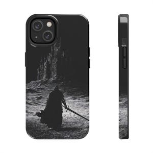 Dark Gothic Knight Phone Case | Sword Warrior Art | Dark Fantasy Cover | Glossy Epic Design | Strong Protection | Wireless Friendly image 6
