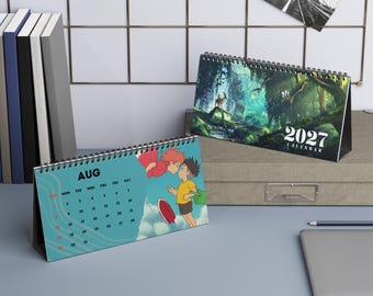 Kawaii-Anime-Kalender 2027 | Klassische japanische Fan-Art, Schreibtisch-Schreibwaren