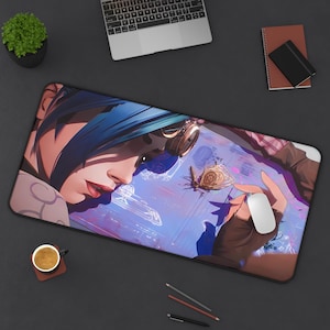 Loose Cannon Desk Mat | Jinx Gaming Pad | Colorful PC Mat | Large Non-Slip Pad | Durable | Gamer Gift | Game Art