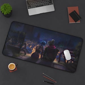 Jinx & Ekko Desk Mat | League of Legends Desk Pad | Arcane Mousepad | LoL Gaming Mat | PC Gaming Desk Mat | Non-Slip | Durable | Gamer Gift