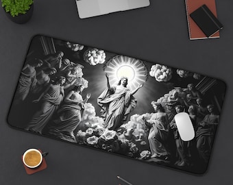 Greek God Angels Mousepad - Mythology Desk Mat, Aesthetic Gaming Mouse Pad, Divine Anime Style Desk Decor, Unique Gift, Desk Setup