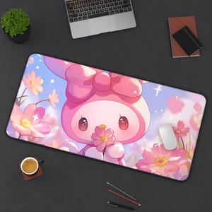 Cinnamon Roll Desk Mat | Cute Kawaii Gaming Pad | Sweet Treat Mousepad | Large PC Mat | Non-Slip | Durable | Gamer Gift | Pastel Art