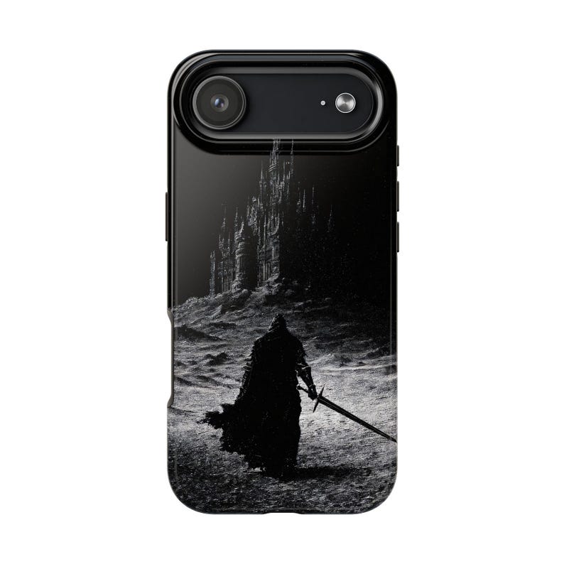 Dark Gothic Knight Phone Case | Sword Warrior Art | Dark Fantasy Cover | Glossy Epic Design | Strong Protection | Wireless Friendly image 13