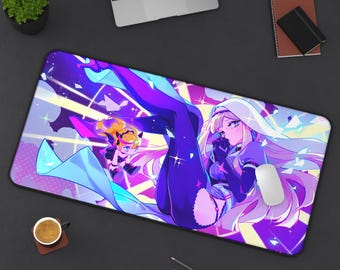 Kawaii Anime Desk Mat - Aesthetic Gaming Pad, Cute Character Mousepad, Large PC Mat, Non-Slip, Durable, Gamer Gift, Anime Art