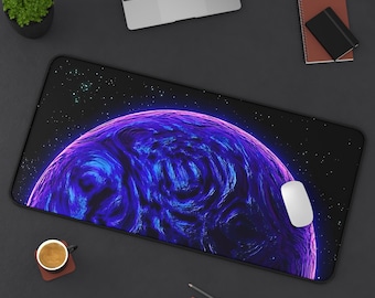 Planet Outerspace Deskmat - Space Gaming Mousepad, Aesthetic PC Mat, Non-Slip Durable Large Pad for Gamers, Custom Office Decor Gift