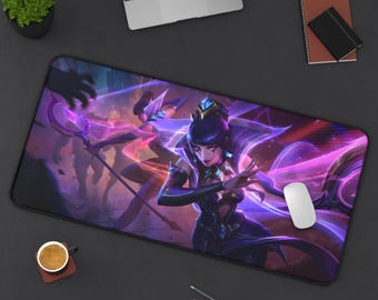 LeBlanc Desk Mat - Desk Pad, LoL Gaming Mousepad, The Deceiver Desk Mat, PC Gaming Desk Mat, Non-Slip, Durable, Gamer Gift