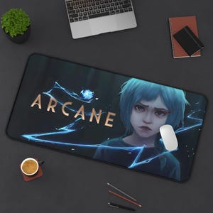 Arcane Desk Mat | League of Legends Desk Pad | LoL Gaming Mousepad | Arcane Art Desk Mat | Gaming Desk Mat | Non-Slip | Durable | Gamer Gift