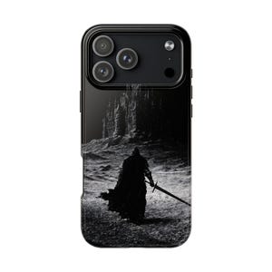Dark Gothic Knight Phone Case | Sword Warrior Art | Dark Fantasy Cover | Glossy Epic Design | Strong Protection | Wireless Friendly image 12