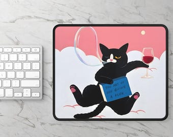 Cute Cat Mousepad | Fun Small Mousepad | Stylish Desk Accessory | Neoprene Mousepad | 9" × 7" | Premium Quality | Gift for Cat Lovers